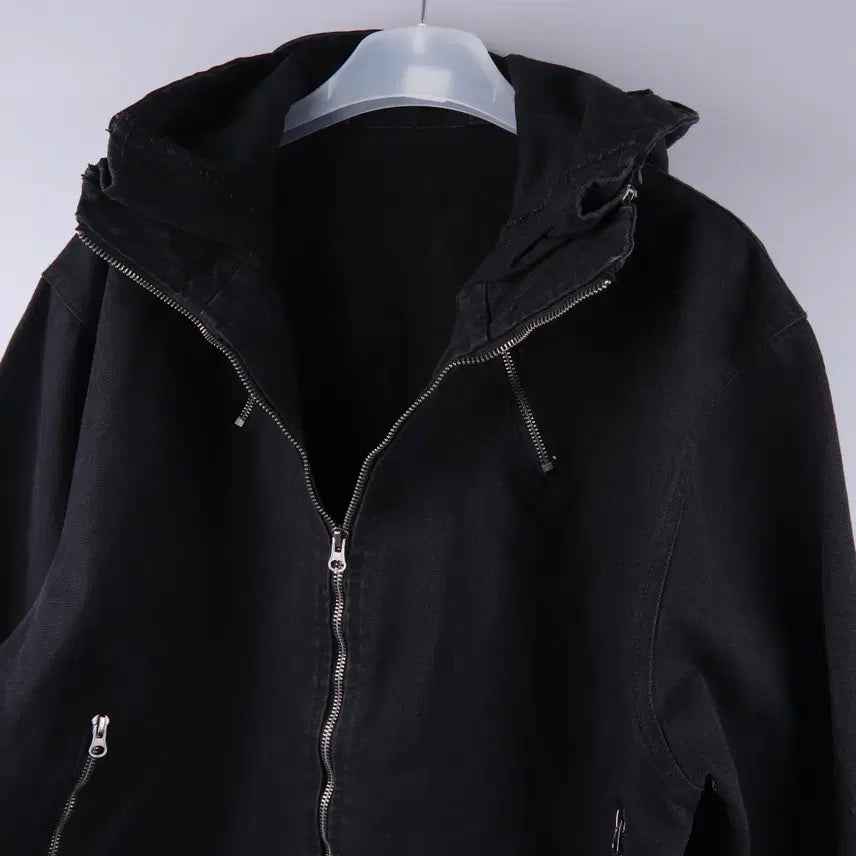 [BUNJANG] Vintage Denim Hooded Work Jacket (F) / 빈티지 데님 후드 워크 자켓 (F)