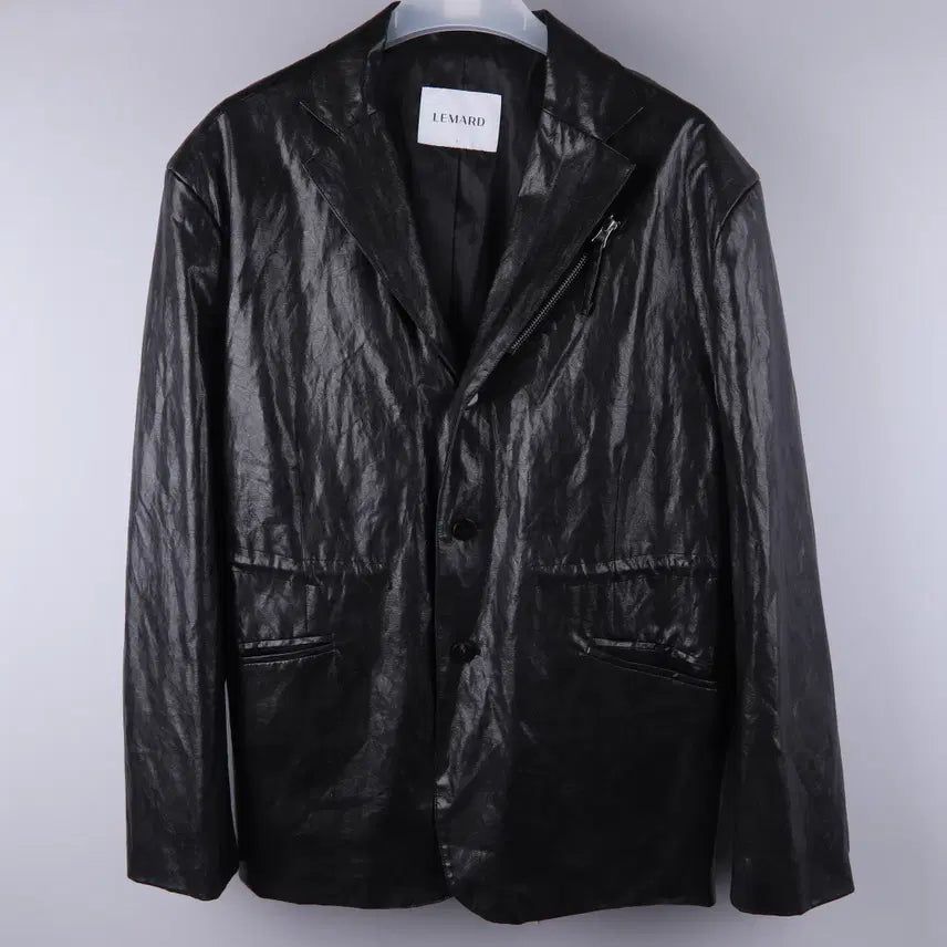 [BUNJANG] 르마드 Hourglass Leather Jacket Black / 르마드 아워글래스 레더 자켓 블랙 (3)