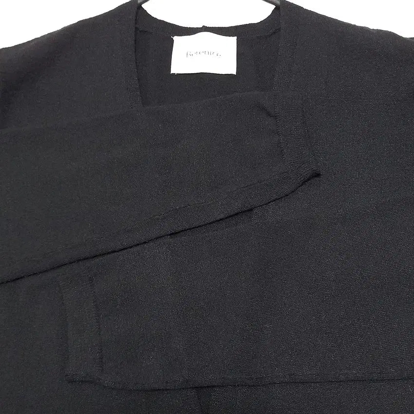 [SOLD OUT] 베르니스 여성 춘추 양옆버튼 오픈형 롱가디건 블랙85 (HU43237)