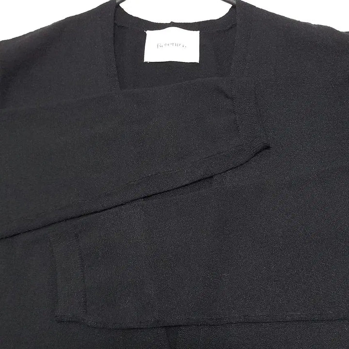 [SOLD OUT] 베르니스 여성 춘추 양옆버튼 오픈형 롱가디건 블랙85 (HU43237)