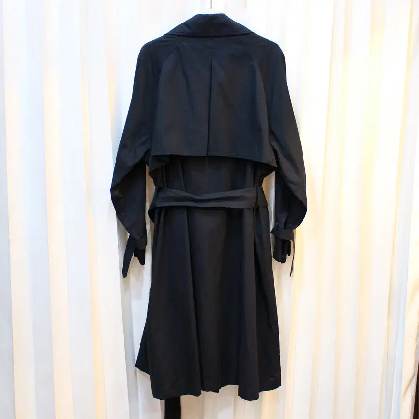 [BUNJANG] G-Cut Nylon Blend Oversized Trench Coat / 프리사이즈 지컷 나일론혼방 오버핏 트렌치 자켓 b392