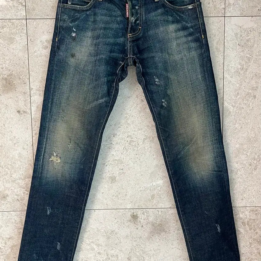[BUNJANG] Dsquared2 Denim Jeans / 디스퀘어드2 데미지 워싱 청바지 44 정품