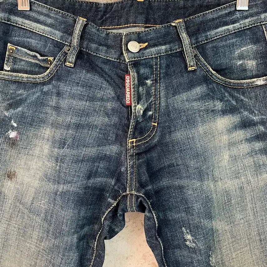 [BUNJANG] Dsquared2 Denim Jeans / 디스퀘어드2 데미지 워싱 청바지 44 정품