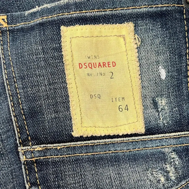 [BUNJANG] Dsquared2 Denim Jeans / 디스퀘어드2 데미지 워싱 청바지 44 정품