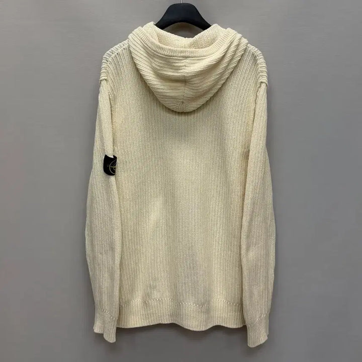 [BUNJANG] Stone Island Half-Zip Hooded Knit Sweater / 스톤아일랜드 와펜패치 반집업 후드 니트 ( 110 )