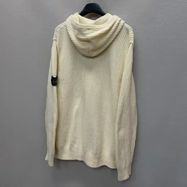 [BUNJANG] Stone Island Half-Zip Hooded Knit Sweater / 스톤아일랜드 와펜패치 반집업 후드 니트 ( 110 )