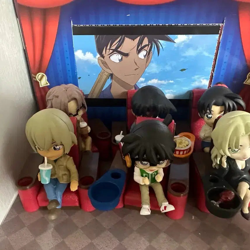 [BUNJANG] Detective Conan Movie Theater Miniature Figure Set / 명탐정 코난 나란히 무비극장  시네마 미니어쳐 피규어 풀세트 시크릿 포함