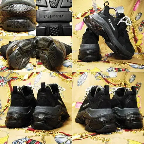[BUNJANG] Balenciaga Triple S Clear Sole Sneakers / 이태리명품 발렌시아가 트리플S 블랙 클리어솔 230