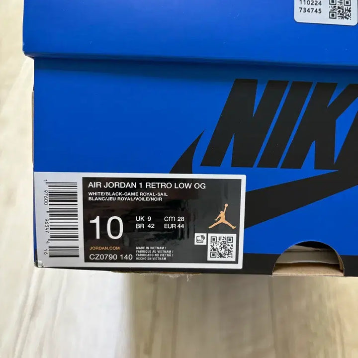[BUNJANG] Nike Jordan 1 Low Royal Blue Sneakers / 조던 1 로우 로얄블루 280