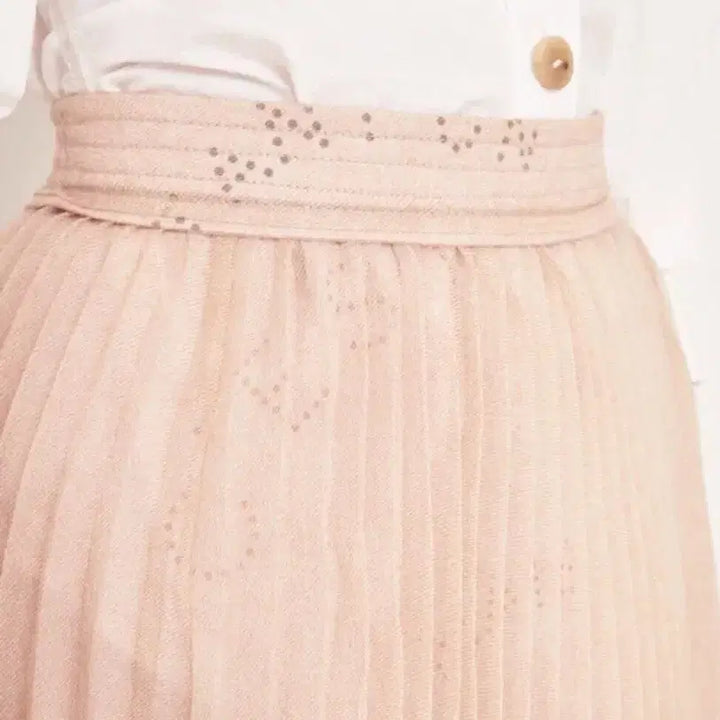[BUNJANG] Hansum Mine Tulle Frills Skirt Light Beige / 한섬 마인 mine 튤 프릴츠 스커트 66 라이트베이지