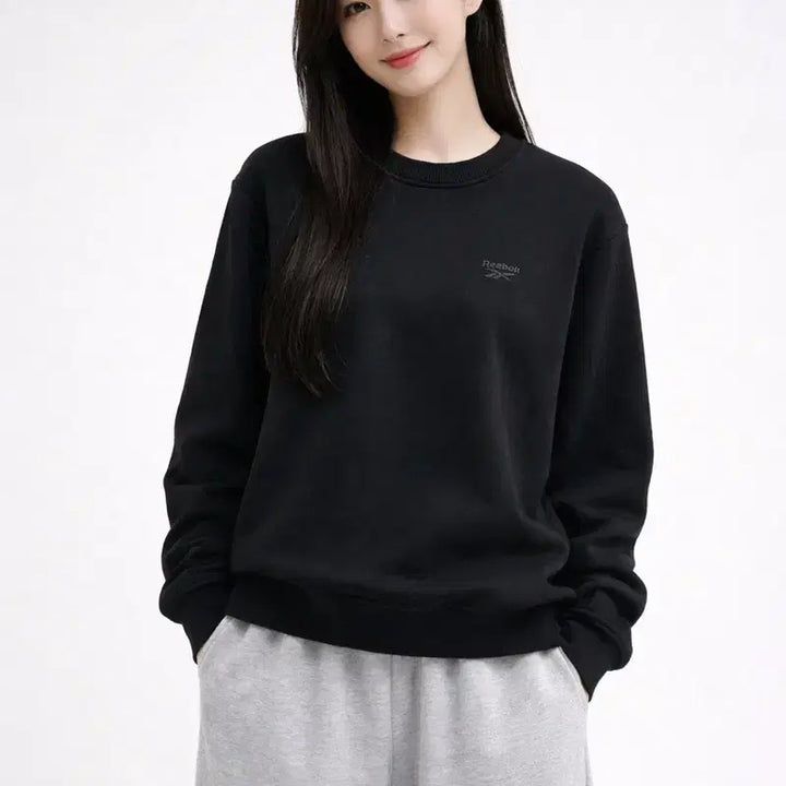 [BUNJANG] Reebok Small Logo Sweatshirt / [여자-95 (M)]리복 스몰로고 맨투맨티셔츠
