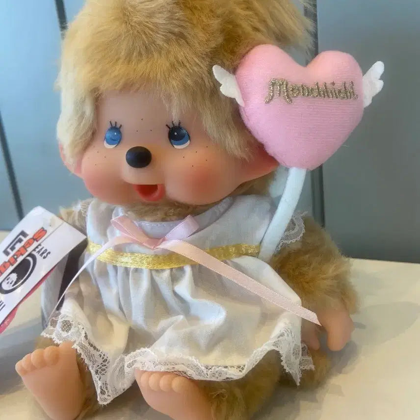 [BUNJANG] Monchhichi 50th Anniversary Love Angel Monchhichi Doll / 몬치치 50주년 러브엔젤 몬치치