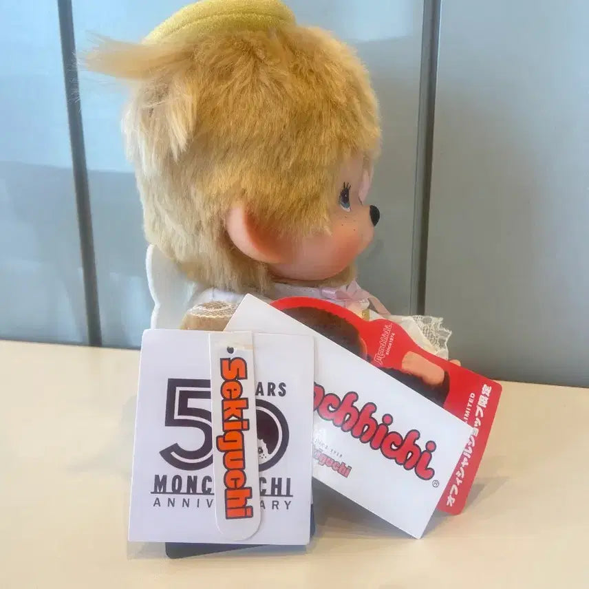 [BUNJANG] Monchhichi 50th Anniversary Love Angel Monchhichi Doll / 몬치치 50주년 러브엔젤 몬치치