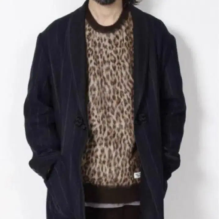 [BUNJANG] Wacko Maria Wool Stripe Smoking Jacket / 와코마리아 울 스트라이프 스모킹 자켓
