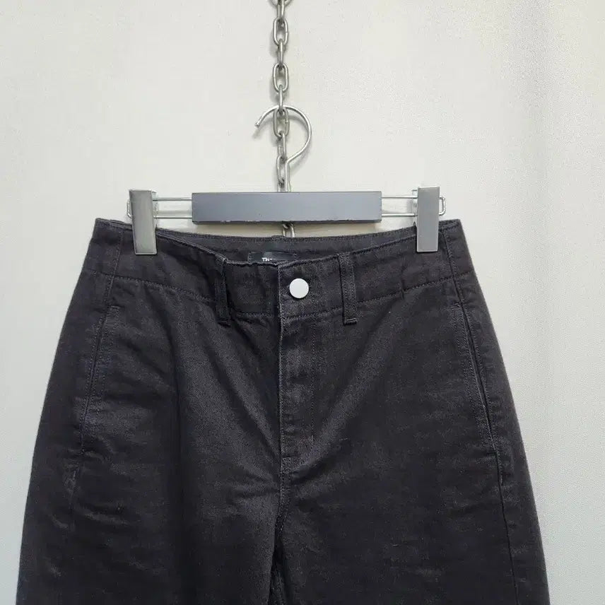 [BUNJANG] Theory Black Cotton Pants / 띠어리 배기핏 블랙면바지