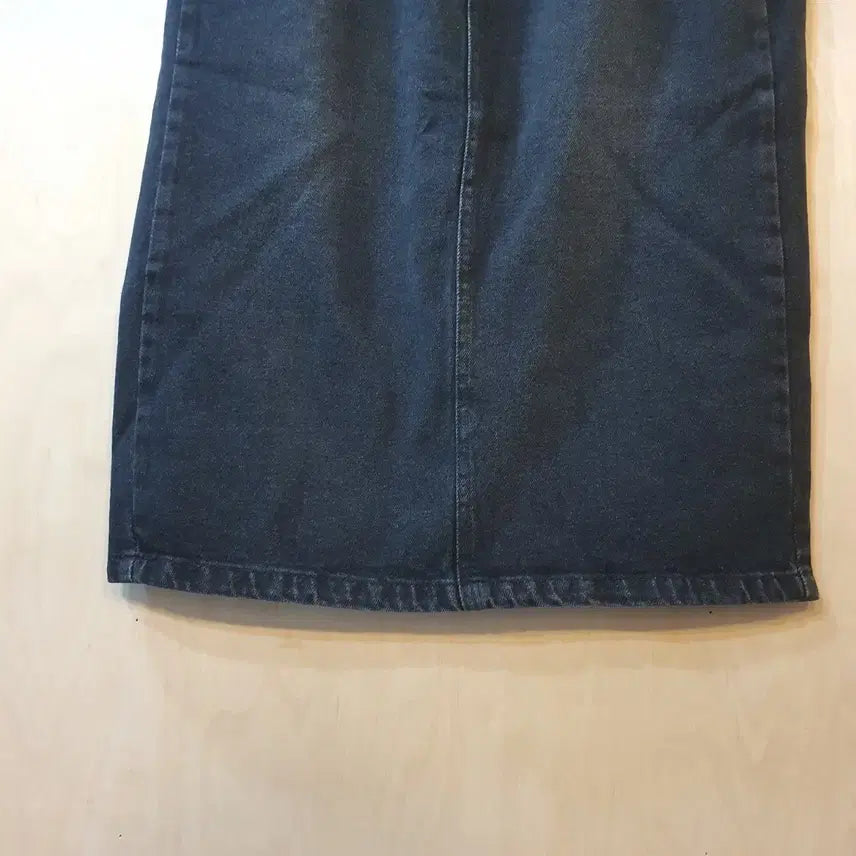 [BUNJANG] Black Denim Long Skirt / 블랙 데님 롱 스커트