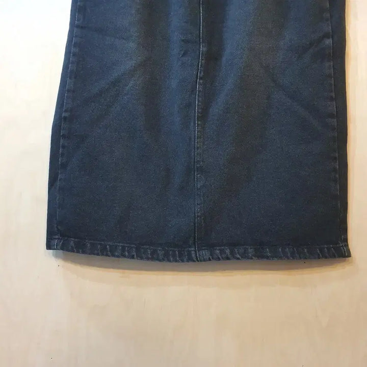 [BUNJANG] Black Denim Long Skirt / 블랙 데님 롱 스커트