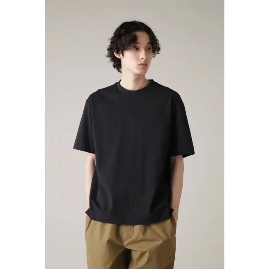 [SOLD OUT] MHL / 오버사이즈 코튼 저지 티셔츠 블랙 / M