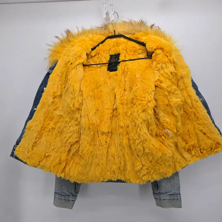 [BUNJANG] Y2K Vintage Denim Fur Jacket / Y2K luxury 빈티지 스타일 데님 퍼 자켓  [C40214]