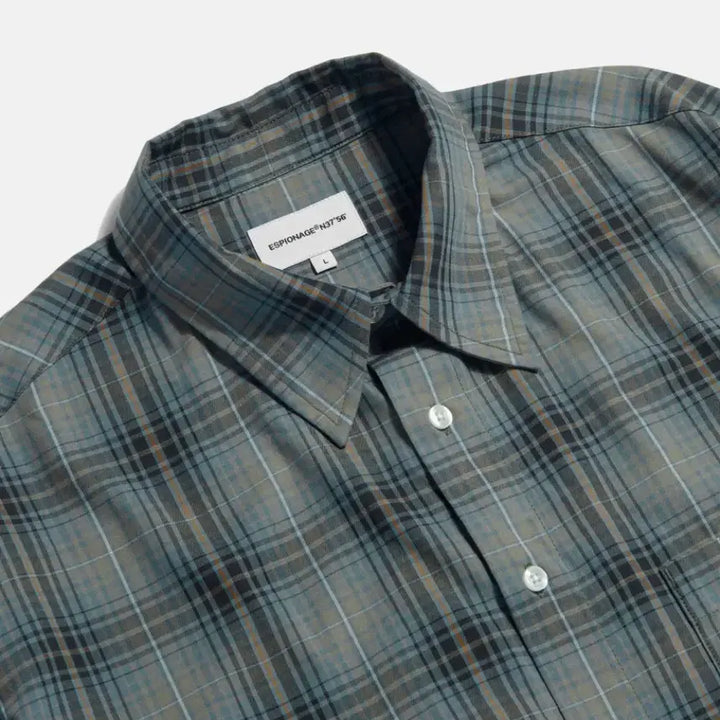 [BUNJANG] Espionage Checkered Shirt Vintage Blue L Size / (새상품) 에스피오나지 체크셔츠 빈티지 블루 L사이즈
