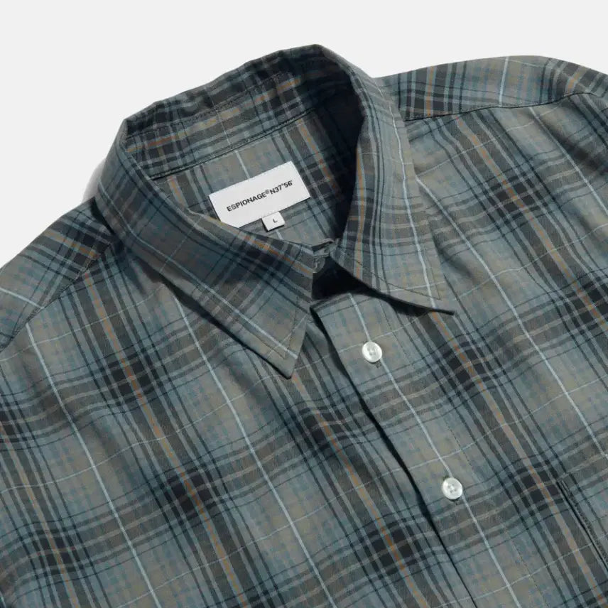 [BUNJANG] Espionage Checkered Shirt Vintage Blue L Size / (새상품) 에스피오나지 체크셔츠 빈티지 블루 L사이즈