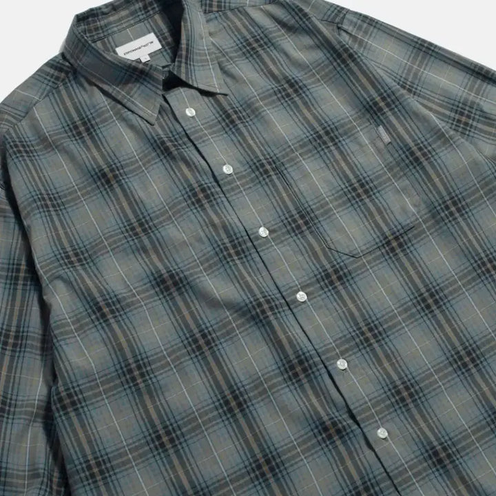 [BUNJANG] Espionage Checkered Shirt Vintage Blue L Size / (새상품) 에스피오나지 체크셔츠 빈티지 블루 L사이즈