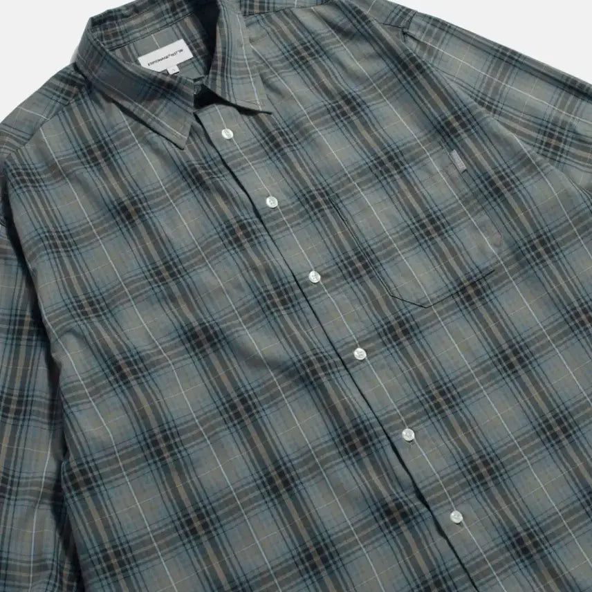 [BUNJANG] Espionage Checkered Shirt Vintage Blue L Size / (새상품) 에스피오나지 체크셔츠 빈티지 블루 L사이즈