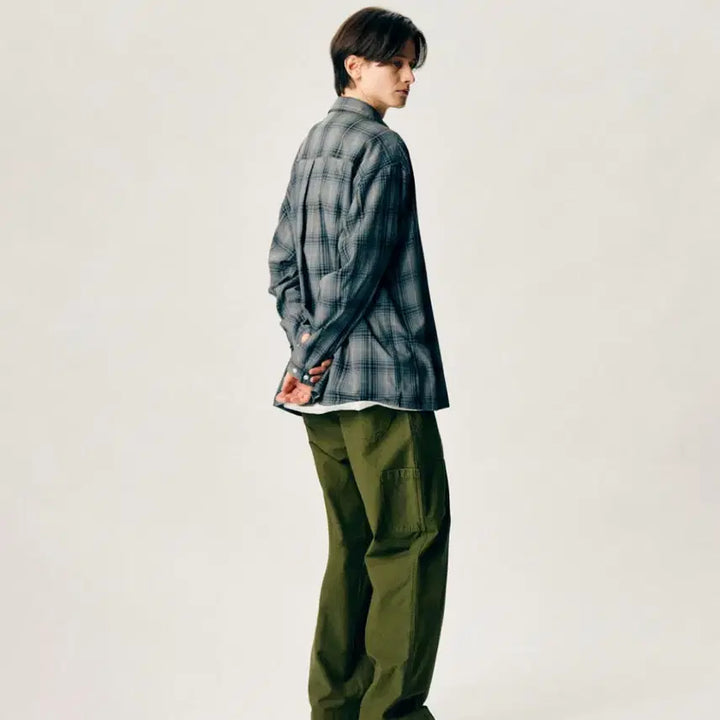 [BUNJANG] Espionage Checkered Shirt Vintage Blue L Size / (새상품) 에스피오나지 체크셔츠 빈티지 블루 L사이즈