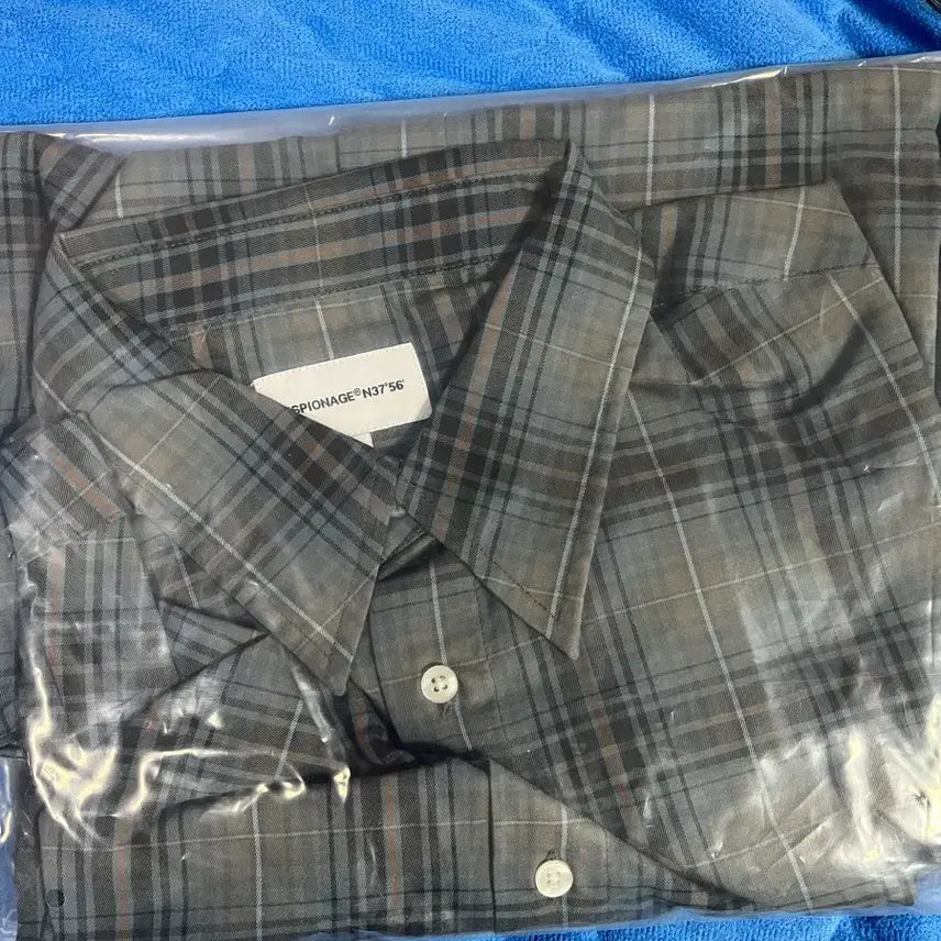 [BUNJANG] Espionage Checkered Shirt Vintage Blue L Size / (새상품) 에스피오나지 체크셔츠 빈티지 블루 L사이즈