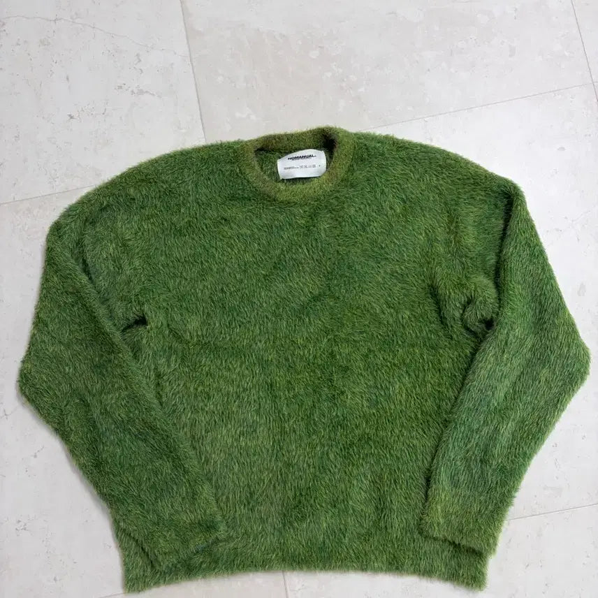[BUNJANG] NoManual Cropped Hairy Knit Sweater / [M] 노매뉴얼 크롭 헤어리 니트