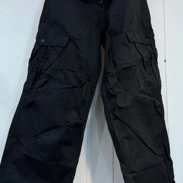 [BUNJANG] OOT Black Cargo Wide Pants / OOT 블랙 카고 와이드 팬츠