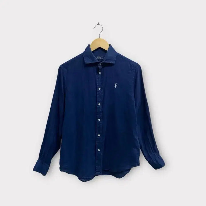 [BUNJANG] Polo Navy Linen Shirt M / 폴로 네이비 린넨셔츠 M