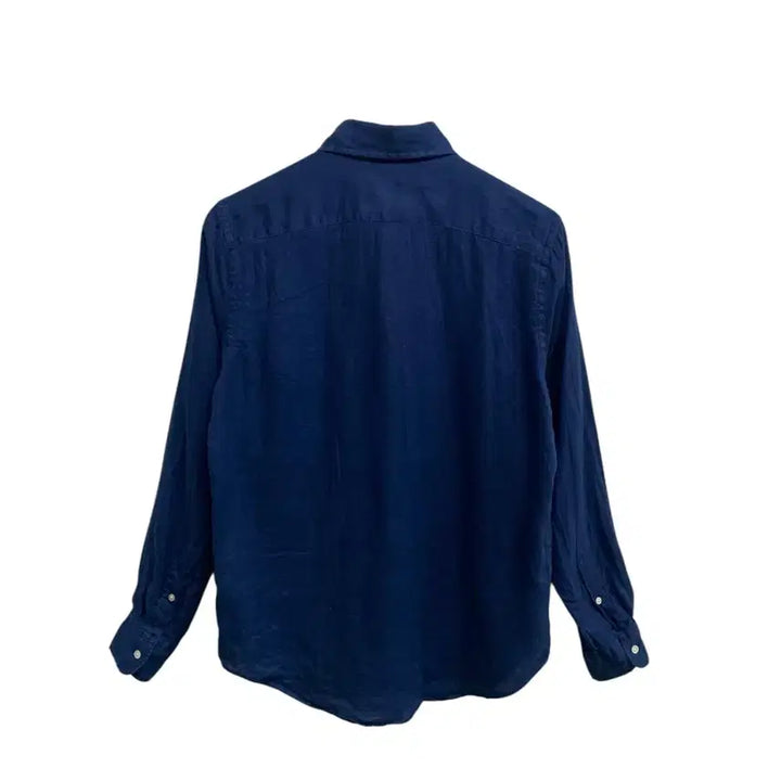 [BUNJANG] Polo Navy Linen Shirt M / 폴로 네이비 린넨셔츠 M