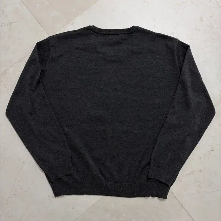 [BUNJANG] Drawfit Silk Round Pullover Knit Charcoal / [L] 드로우핏 실크 라운드 풀오버 니트 차콜