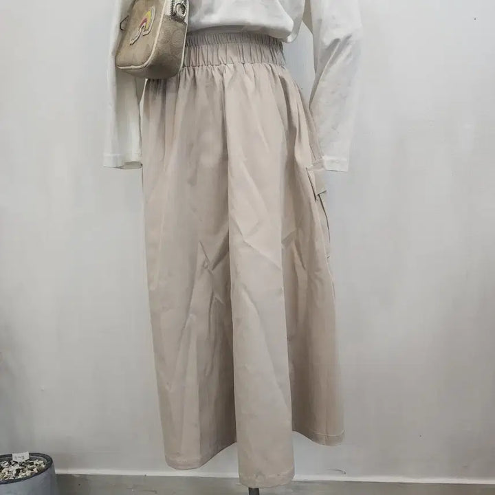 [SOLD OUT] LAP  랩 베이지 롱 스커트  free