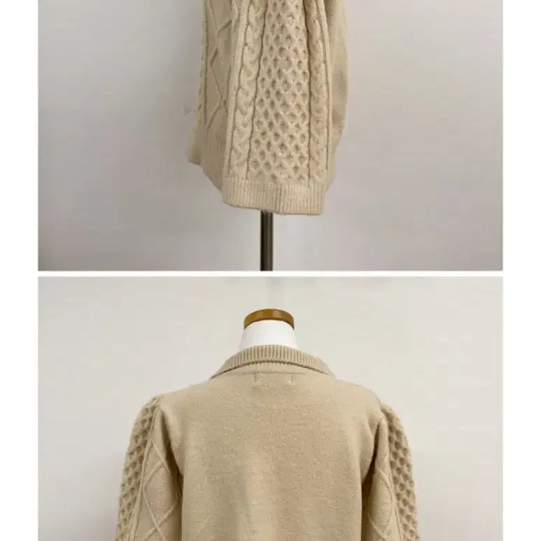 [BUNJANG] Oiny Orosy Garden Half Knit Cream / 오이니 오로지 가든 하프 니트 크림색 [o,rosy] garden hal