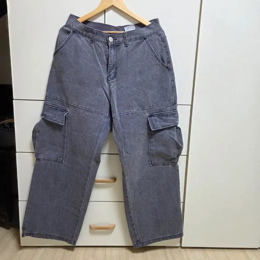 [BUNJANG] Wide Cargo Pants / 카고바지 와이드팬츠 프리사이즈
