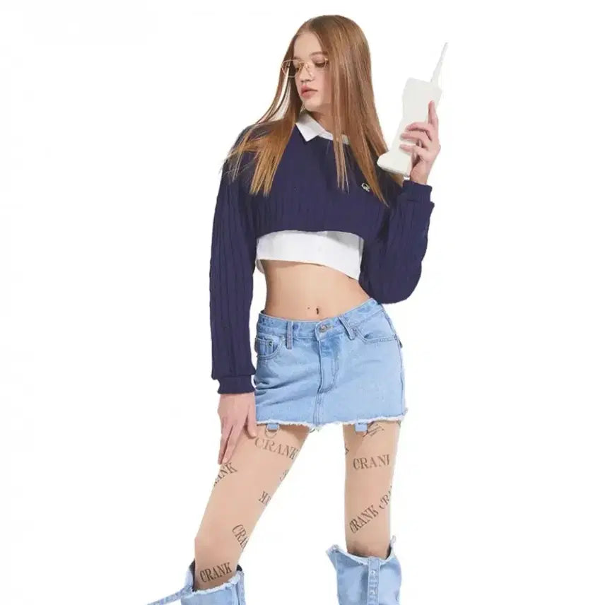 [BUNJANG] Crank Crop Knit / 크랭크 크롭니트