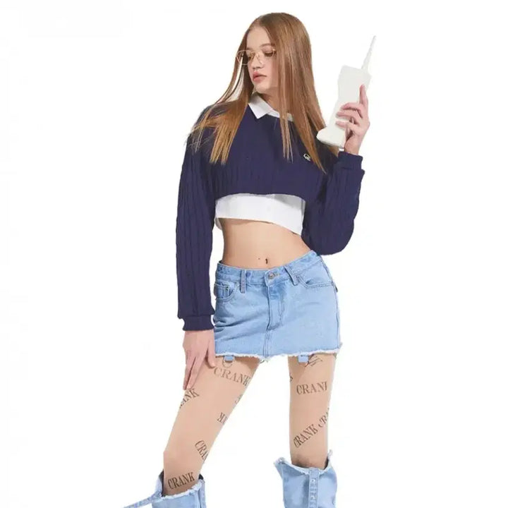 [BUNJANG] Crank Crop Knit / 크랭크 크롭니트