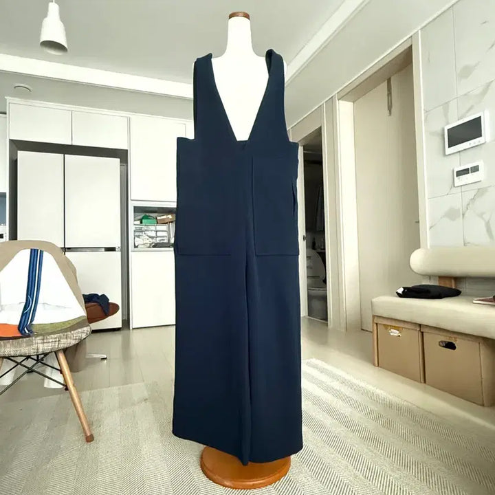 [BUNJANG] Jucy Judy Navy Blue Wide Jumpsuit / Jucy Judy 네이비 블루 와이드 점프수트