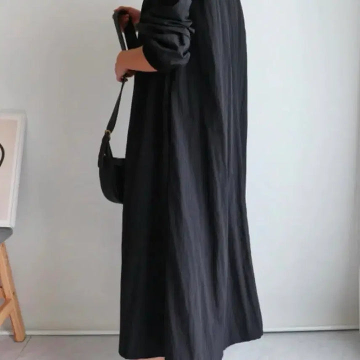 [BUNJANG] Loose Fit Black Dress / 바스락 원피스 몸매커버 박시핏