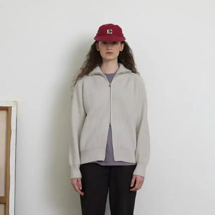 [BUNJANG] Needlely Liveg Knit Zip-up / 니틀리 리브그 집업
