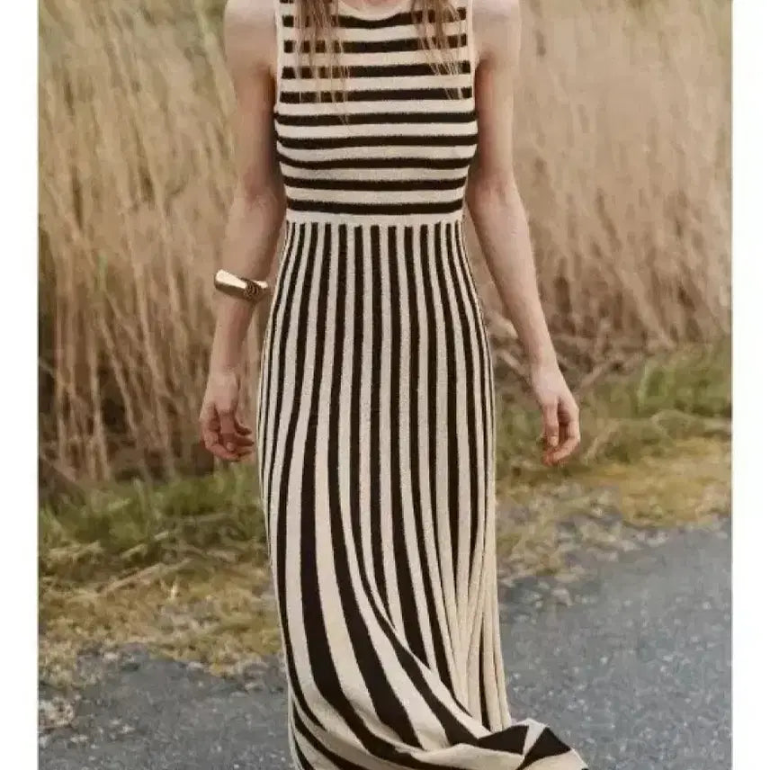 [BUNJANG] Zara Midi Striped Dress - Size M / zara 자라 미디 스트라이프 원피스 - M