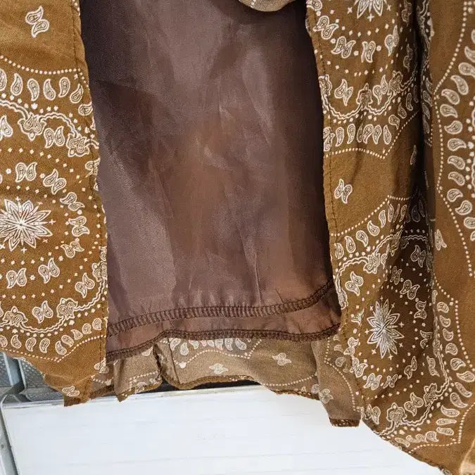 [BUNJANG] SEZWICK Brown Pattern Mini Dress / SEZWICK 반팔 미니 원피스 브라운 패턴