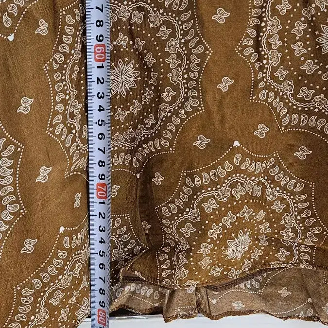 [BUNJANG] SEZWICK Brown Pattern Mini Dress / SEZWICK 반팔 미니 원피스 브라운 패턴