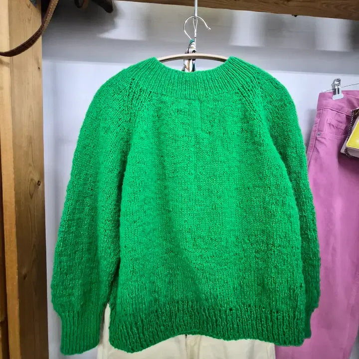 [BUNJANG] Handmade Spring Knit &amp; Imvely Pastel Cotton Pants / 그린 핸드메이드 봄니트. 임블리 파스텔 면팬츠