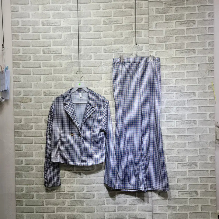 [BUNJANG] Unbranded Checkered Setup 77 / ㅊ250 체크 셋업 77