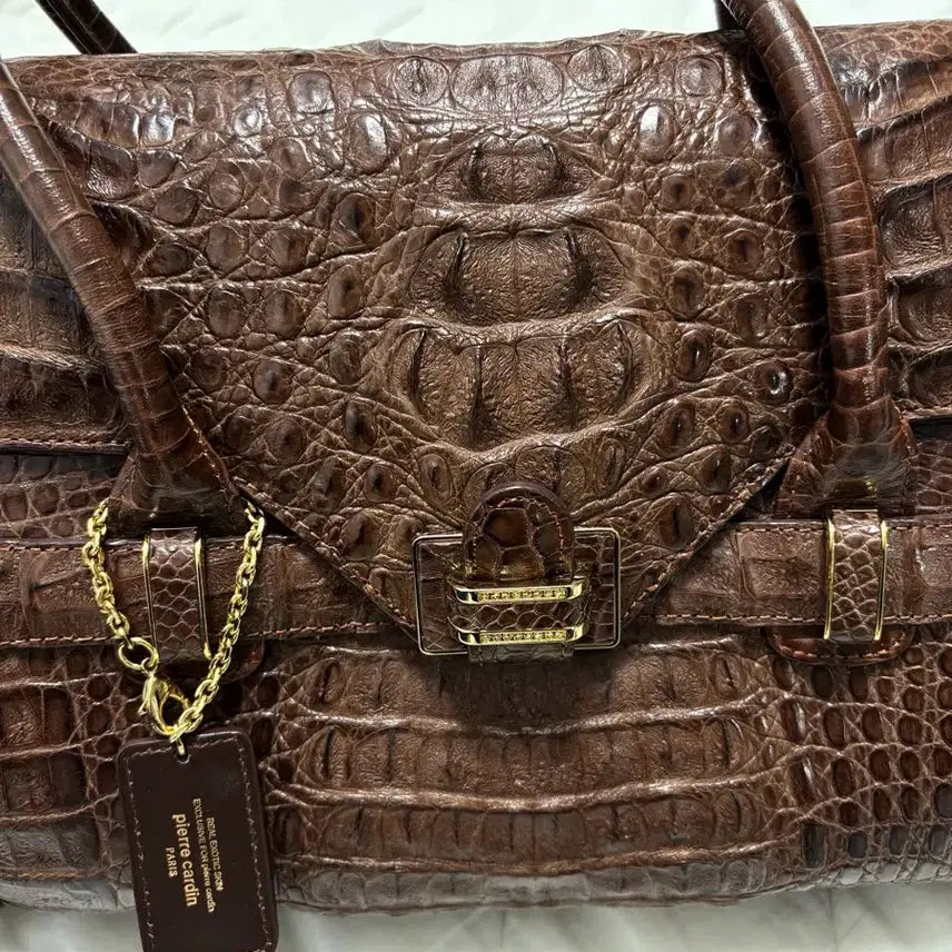 [BUNJANG] Pierre Cardin Real Crocodile Leather Tote Bag / 피에르가르뎅(pierre cardin) 리얼 악어가죽 토트백