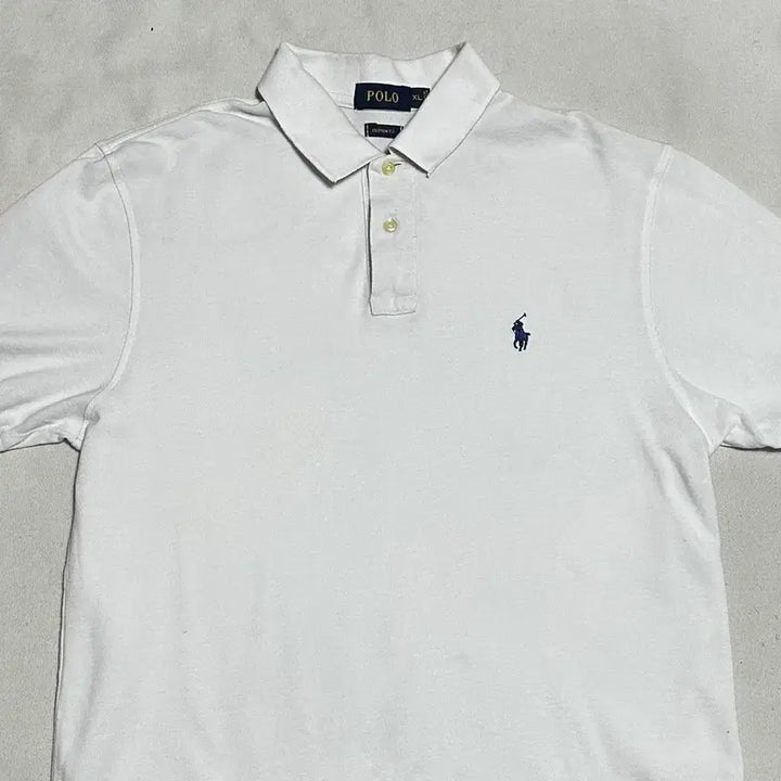 [BUNJANG] Polo Ralph Lauren White Collar Short Sleeve T-shirt / XL 폴로랄프로렌 화이트 카라 반팔 티셔츠