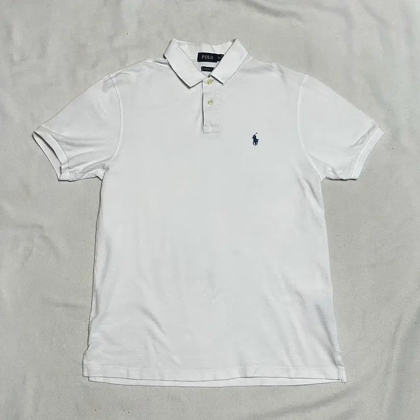 [BUNJANG] Polo Ralph Lauren White Collar Short Sleeve T-shirt / XL 폴로랄프로렌 화이트 카라 반팔 티셔츠